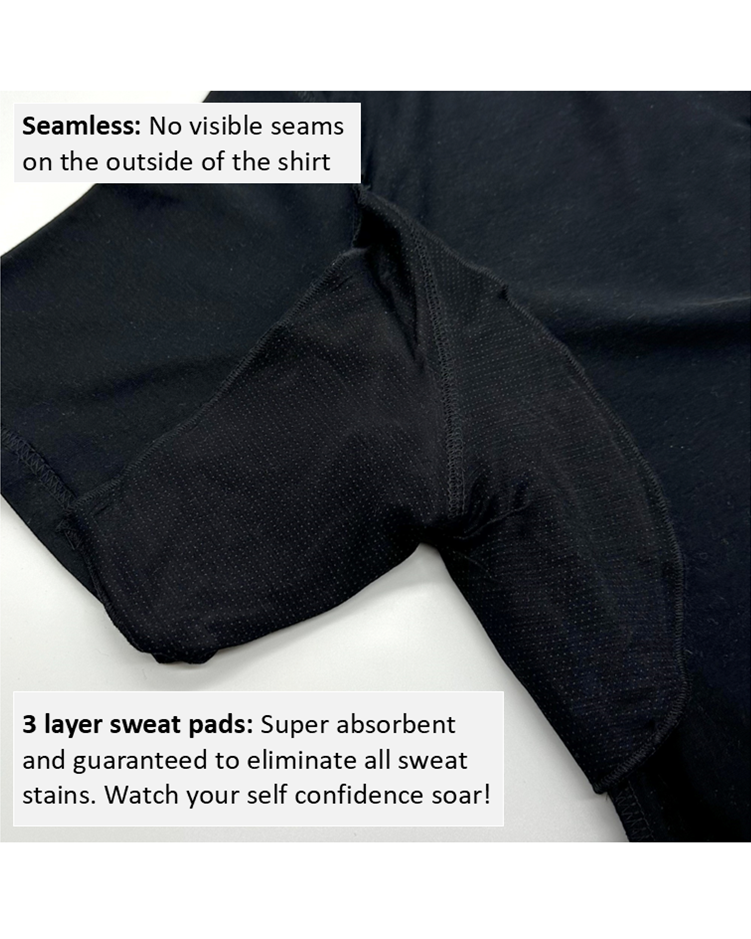 Black 3-Pack Sweat Proof T-Shirt